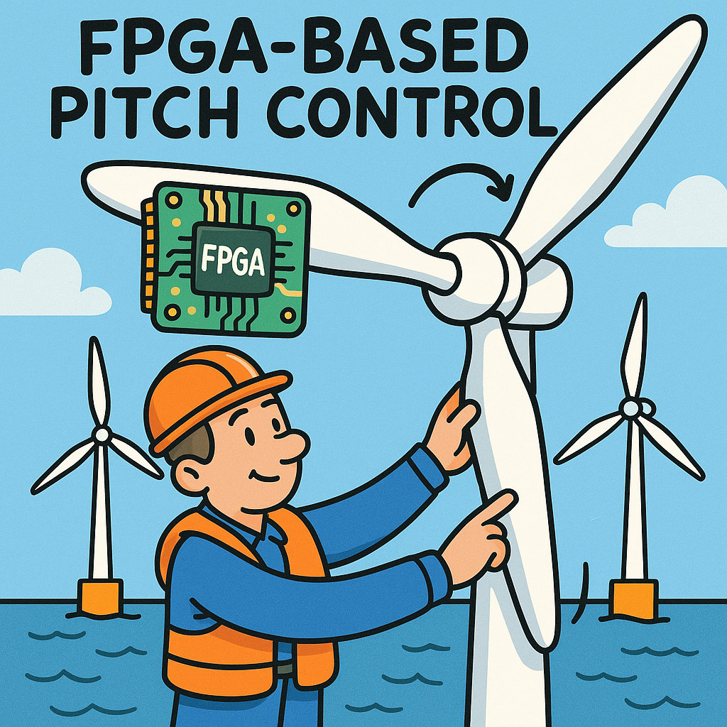 fpga based control algorithms for real time pitch adjustment in offshore wind turbines