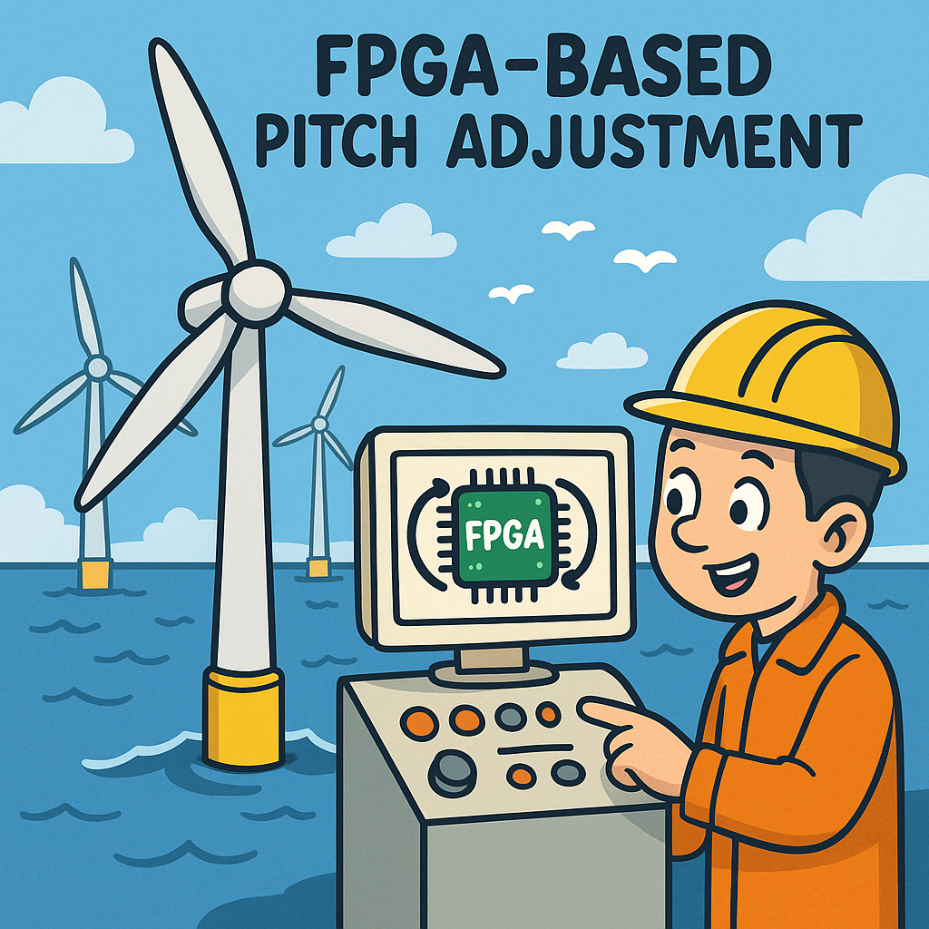 low latency fpga control systems for adaptive pitch adjustment in offshore wind turbines