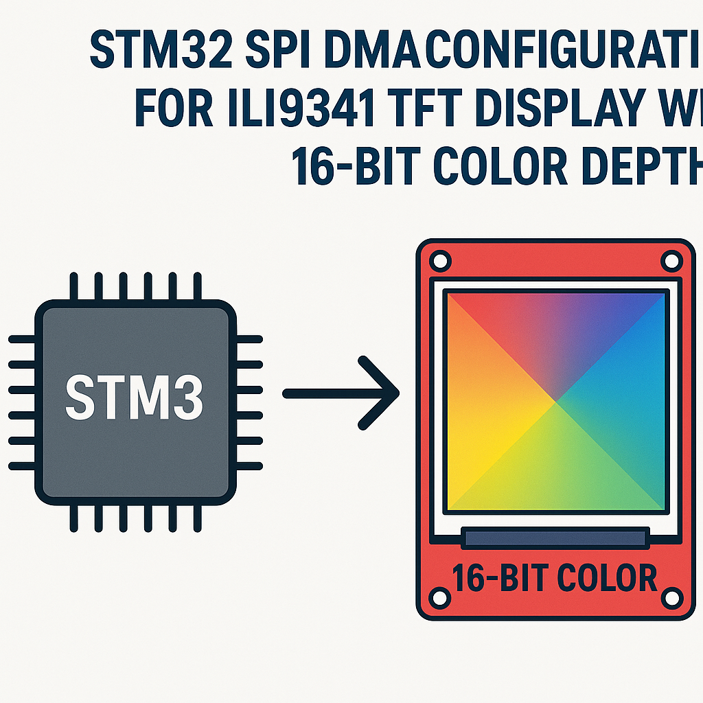 configure stm32 spi dma for ili9341 tft display with 16 bit color depth