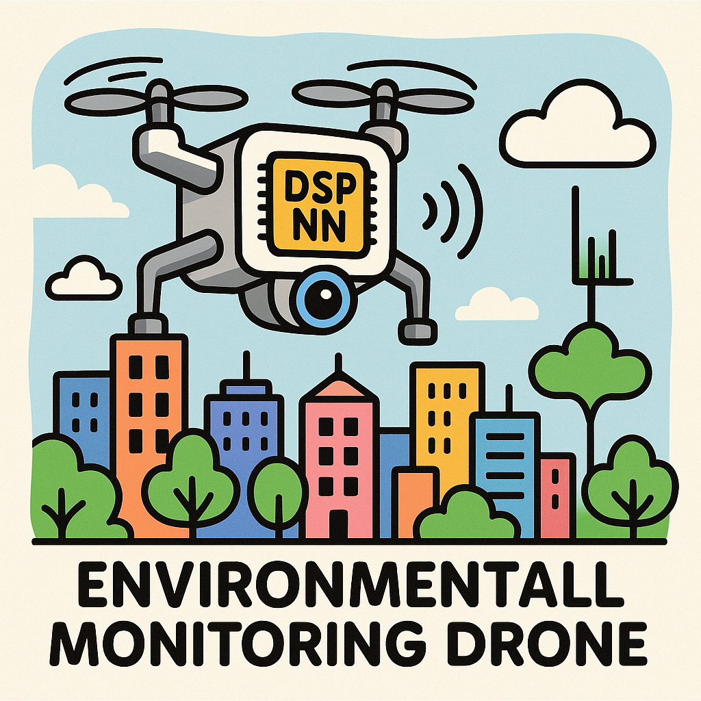 enhancing urban environmental monitoring drones with risc v based dsp and neural network accelerators
