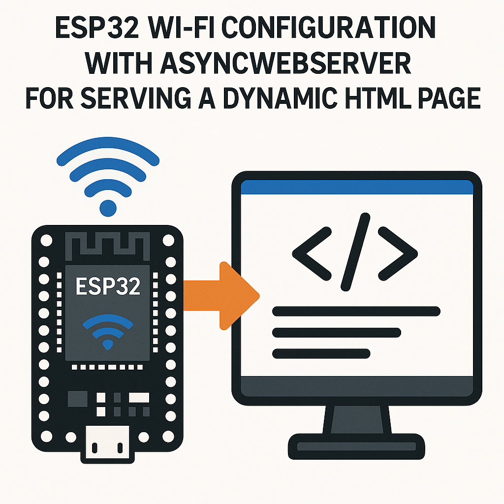 how to configure esp32 wi fi with asyncwebserver for dynamic html pages