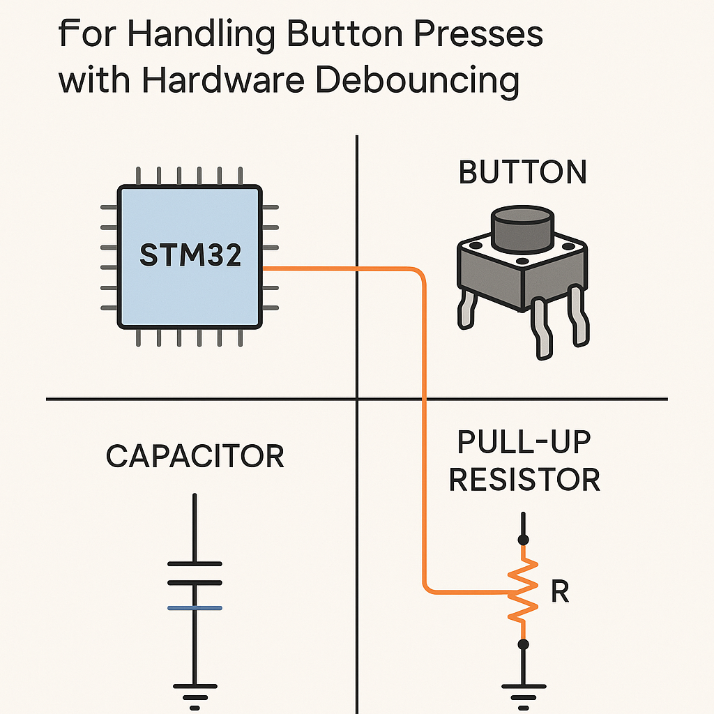 how to configure stm32 exti for button presses with hardware debouncing