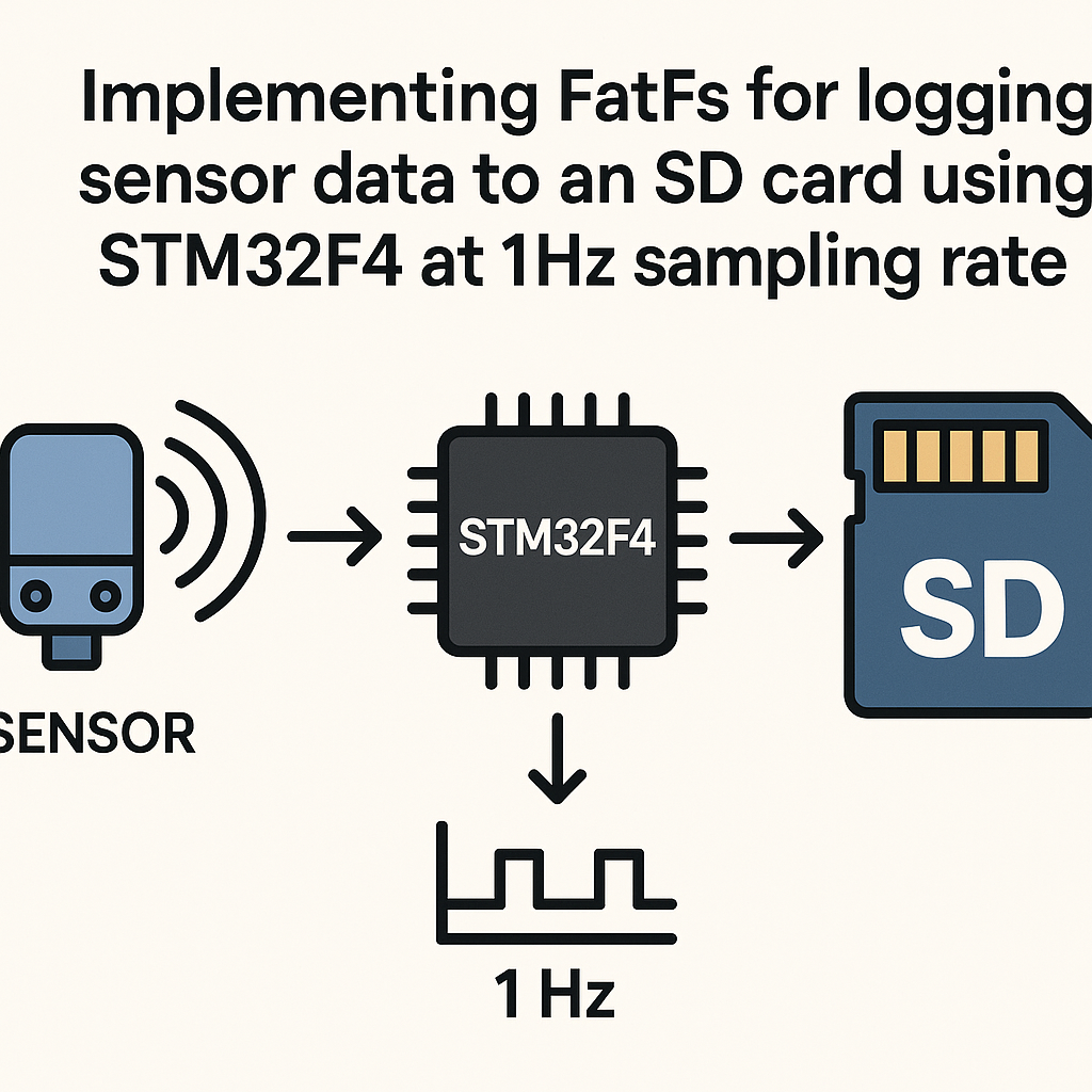 how to implement fatfs for logging sensor data to sd card with stm32f4