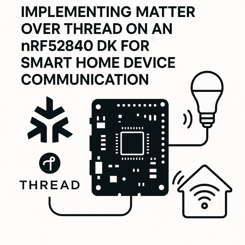 how to implement matter over thread on nrf52840 dk for smart home devices