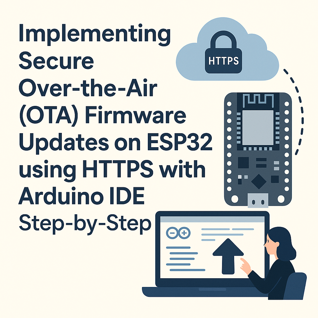 how to implement secure ota firmware updates on esp32 with arduino ide