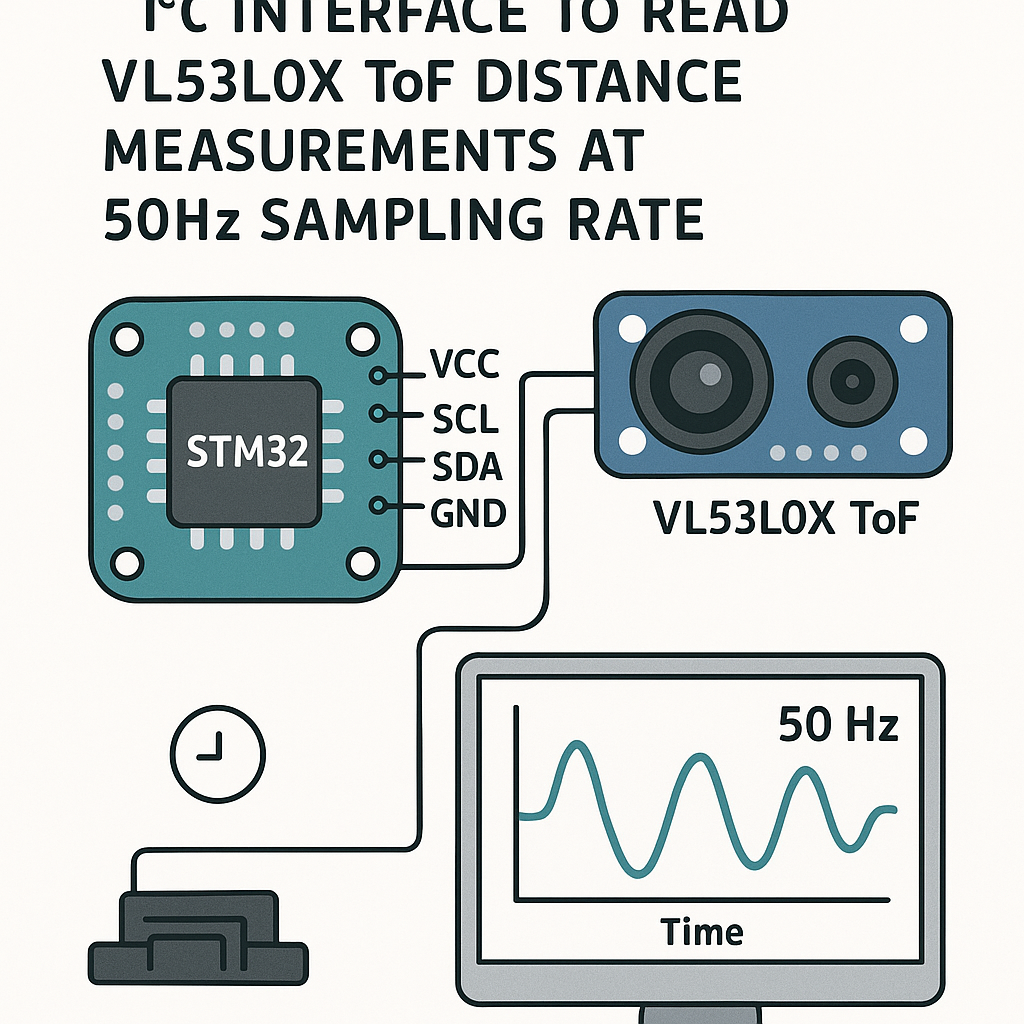 how to implement stm32 i2c interface for vl53l0x distance sensing at 50hz