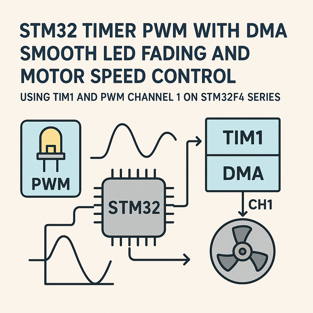 how to use stm32 tim1 pwm with dma for led fading and motor control