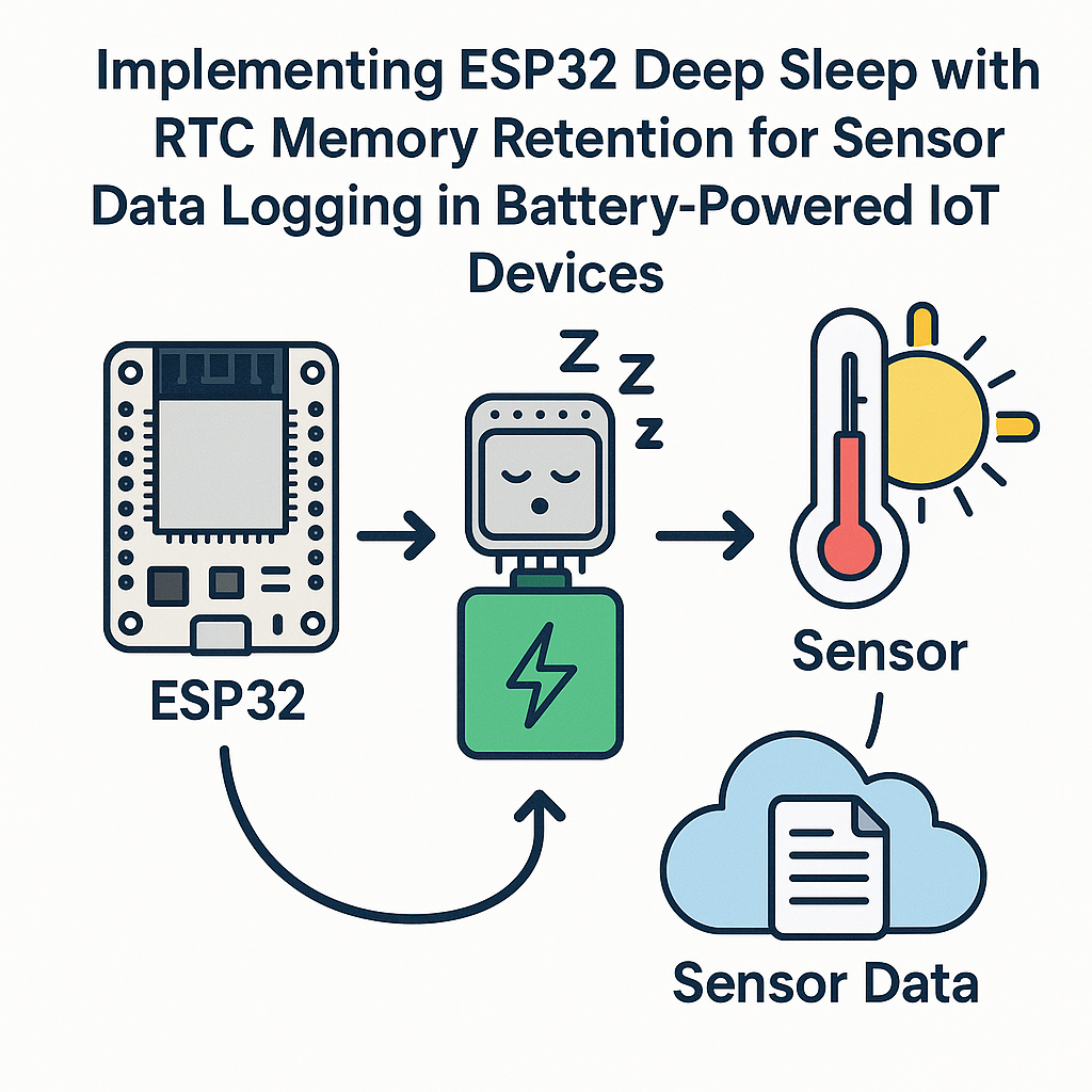 implement esp32 deep sleep with rtc memory for battery powered iot sensors
