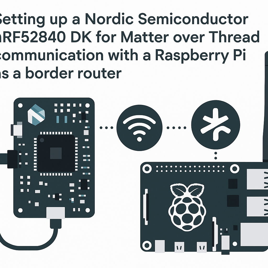 set up nordic nrf52840 dk for matter over thread with raspberry pi border router