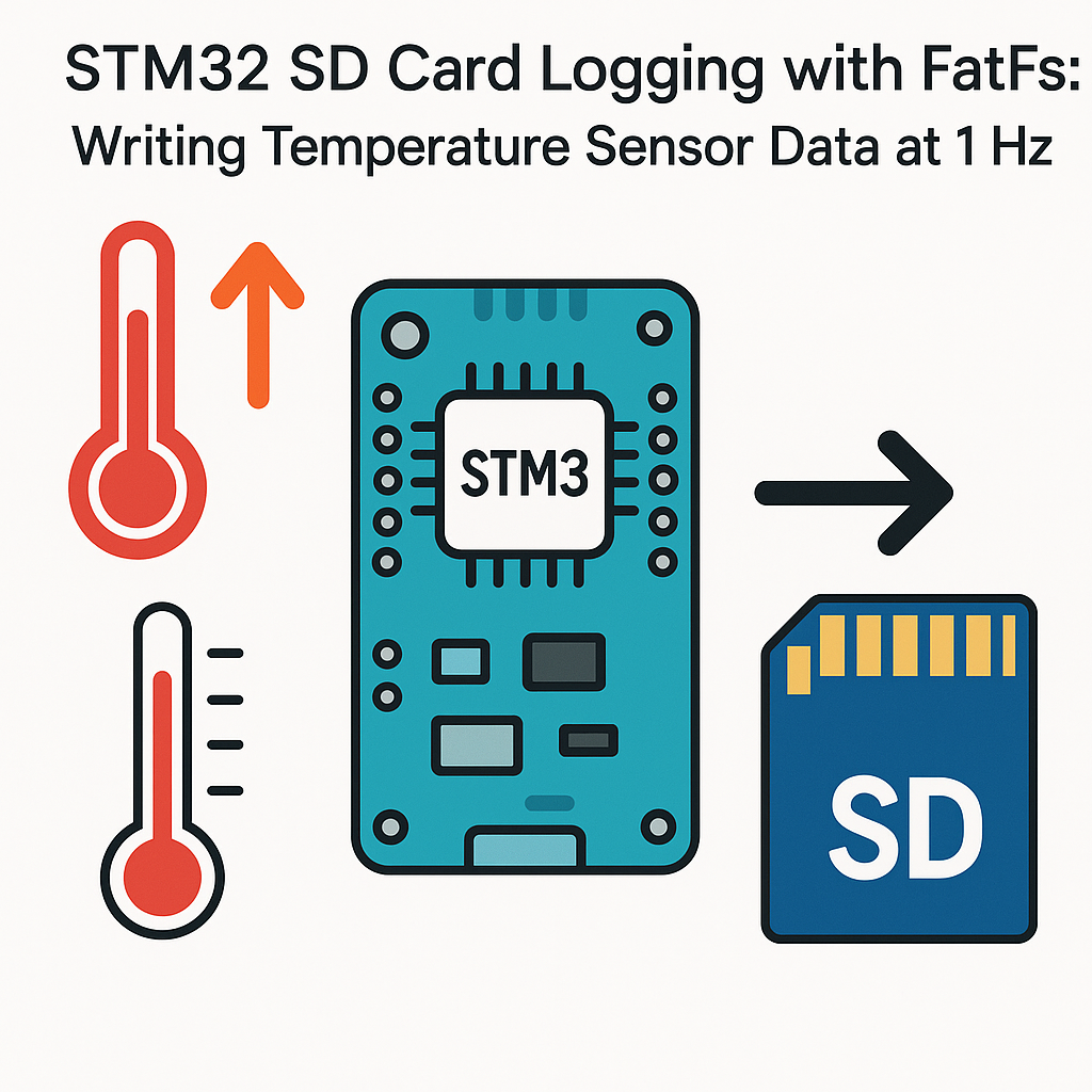 stm32 sd card logging with fatfs write temperature data at 1hz