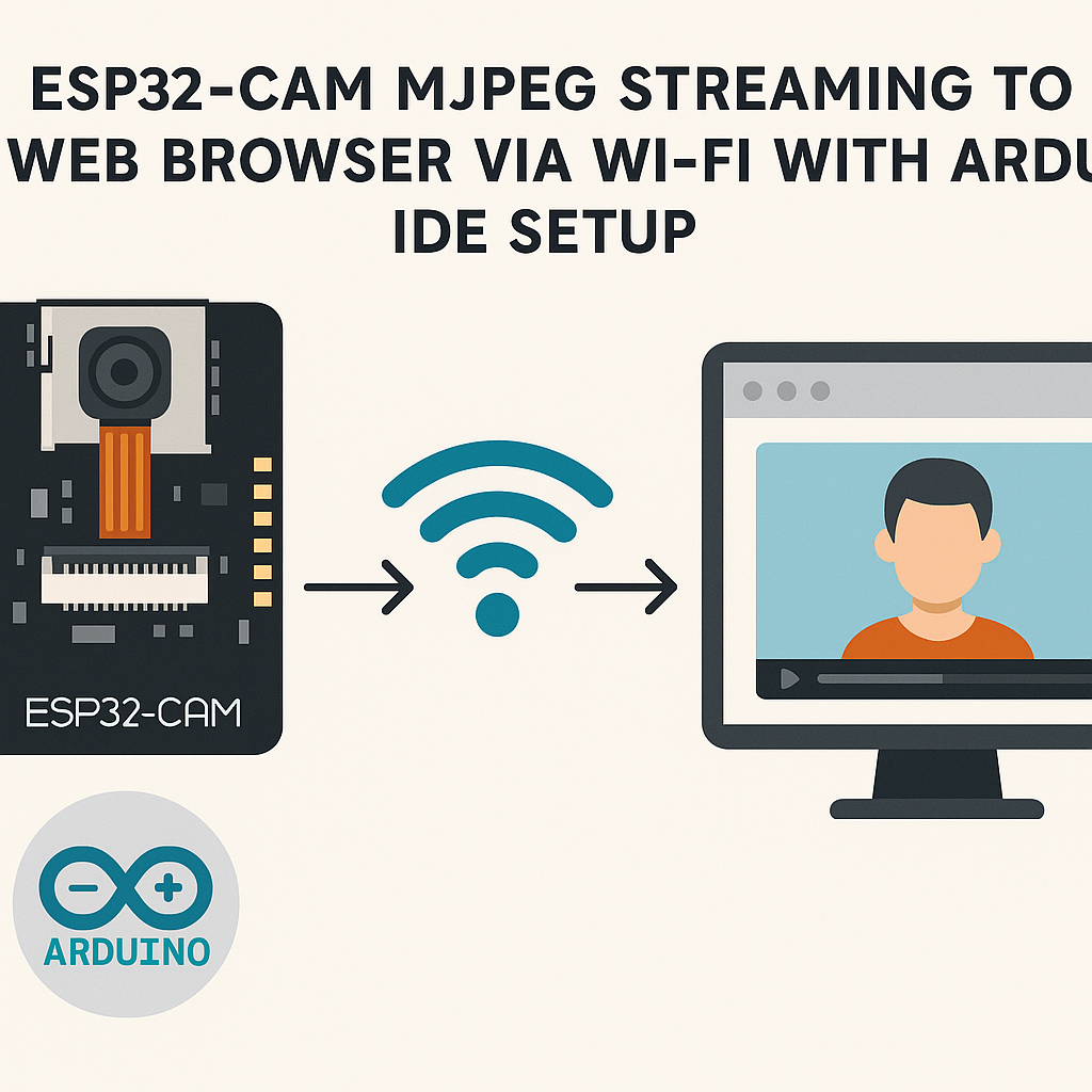 stream mjpeg from esp32 cam to browser via wi fi using arduino ide