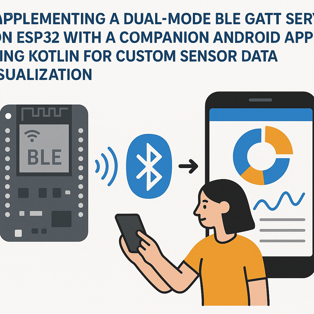 build a dual mode ble gatt server on esp32 with android app in kotlin