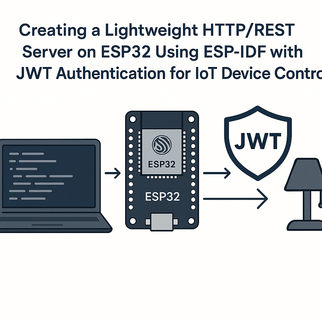build a lightweight http rest server on esp32 with jwt authentication