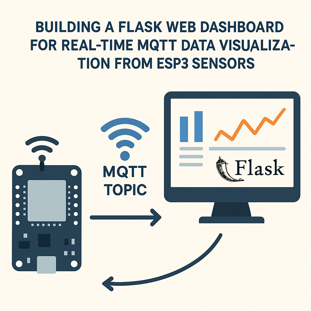 create a flask dashboard for real time mqtt data from esp32 sensors