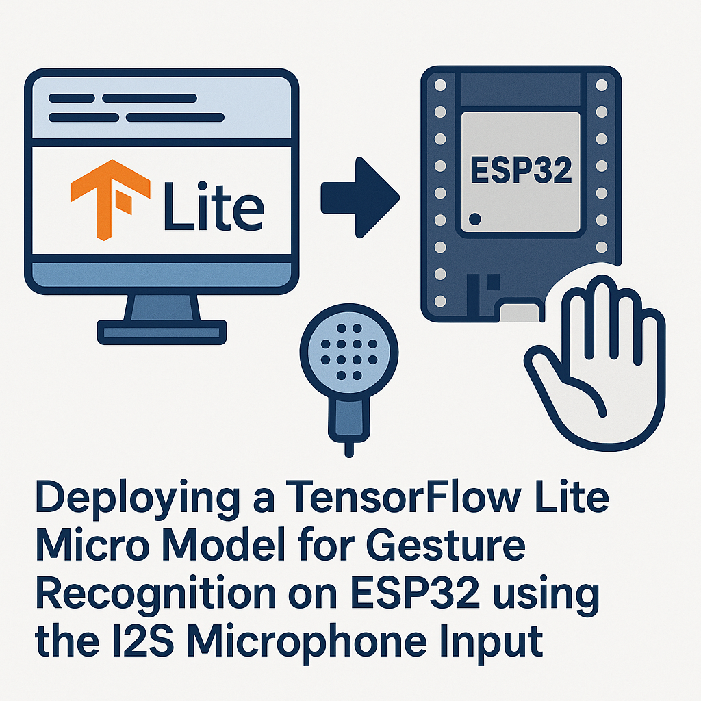 deploy tensorflow lite micro for gesture recognition on esp32 with i2s microphone