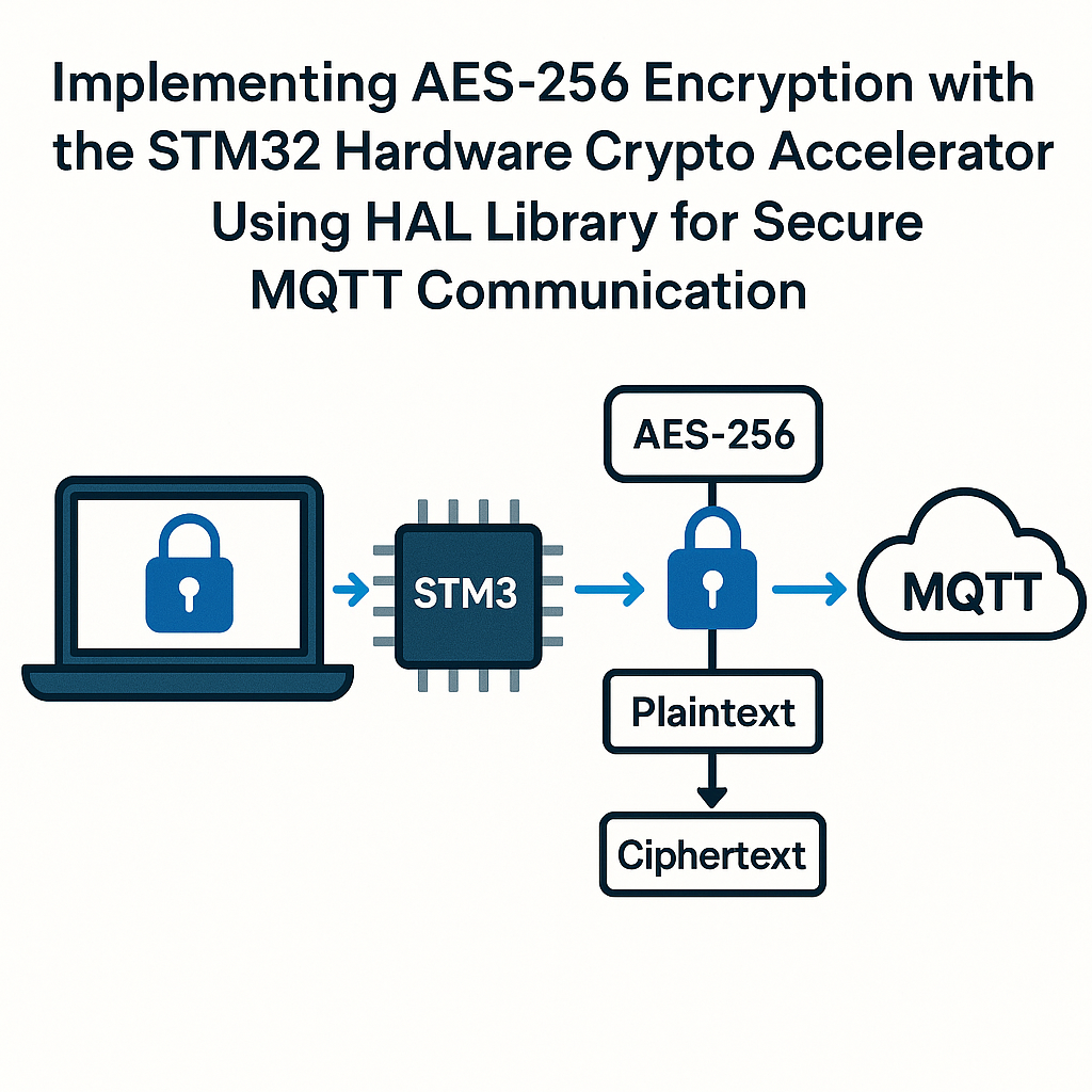 how to implement aes 256 encryption with stm32 for secure mqtt communication