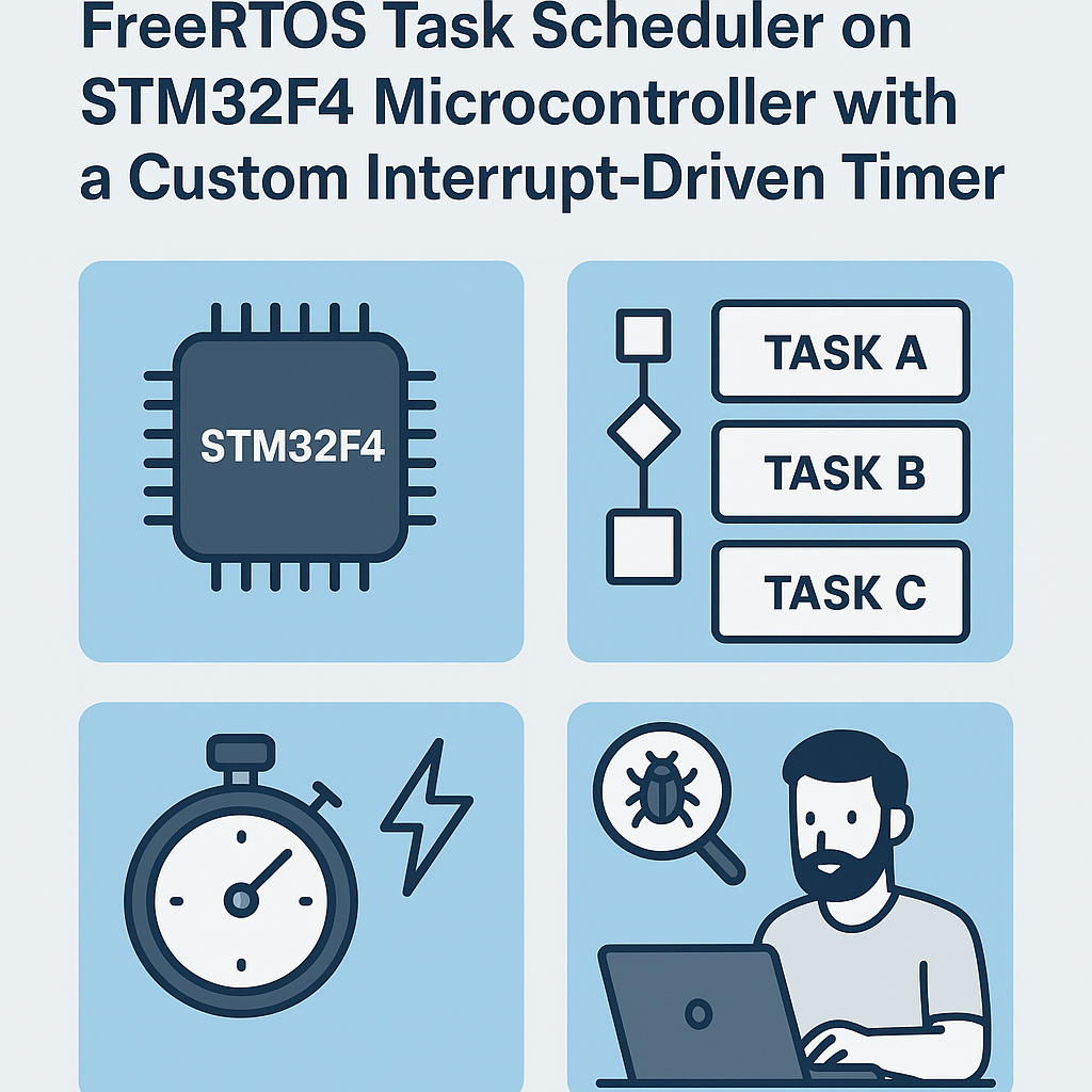 how to implement and debug freertos task scheduler on stm32f4