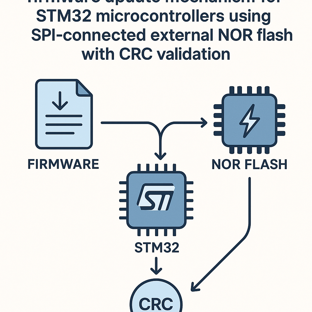 how to securely update stm32 firmware with spi nor flash and crc validation