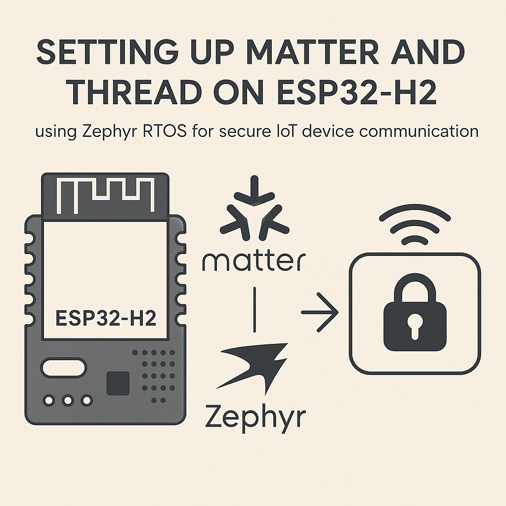 how to set up matter and thread on esp32 h2 with zephyr rtos for iot