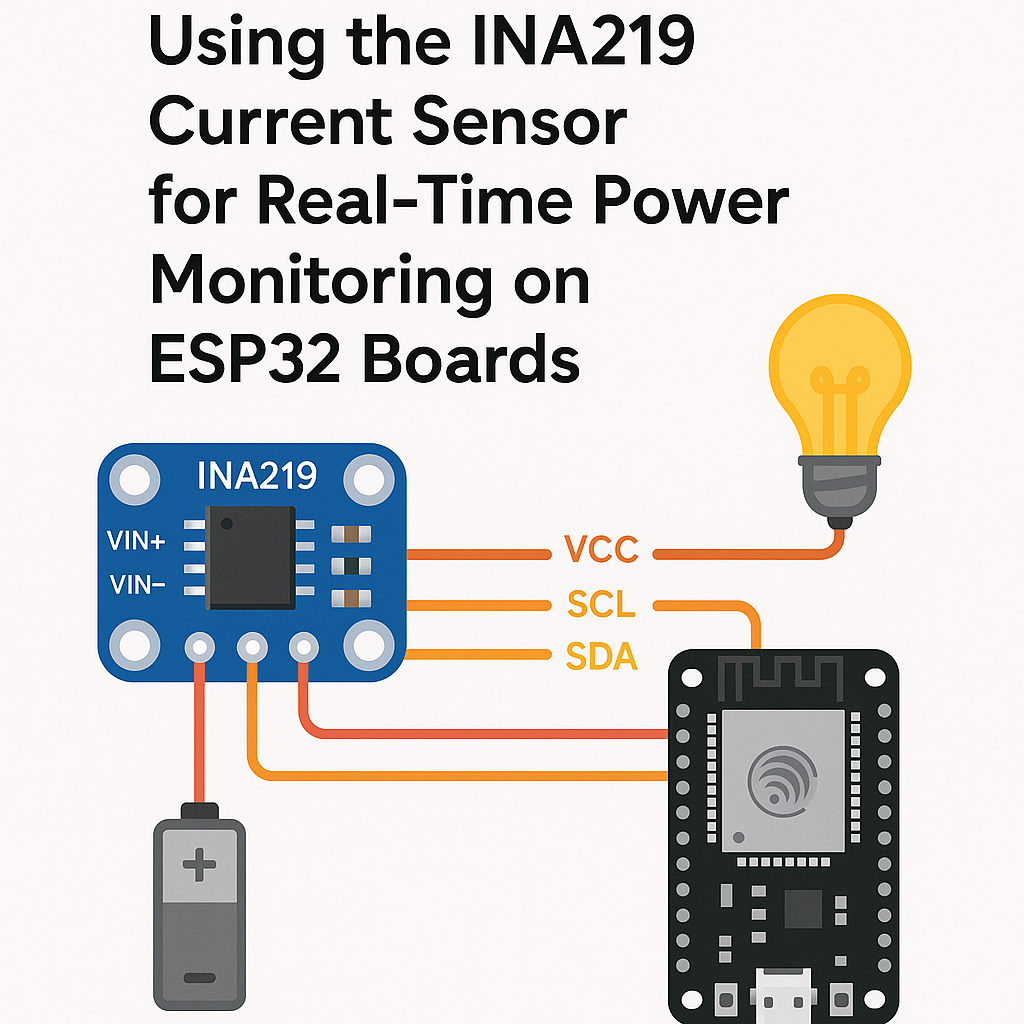 how to use ina219 current sensor for real time power monitoring on esp32