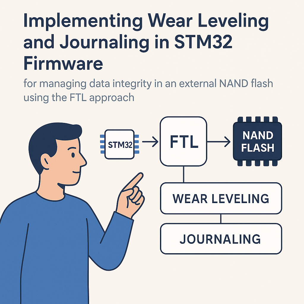 implement wear leveling and journaling in stm32 firmware for nand flash