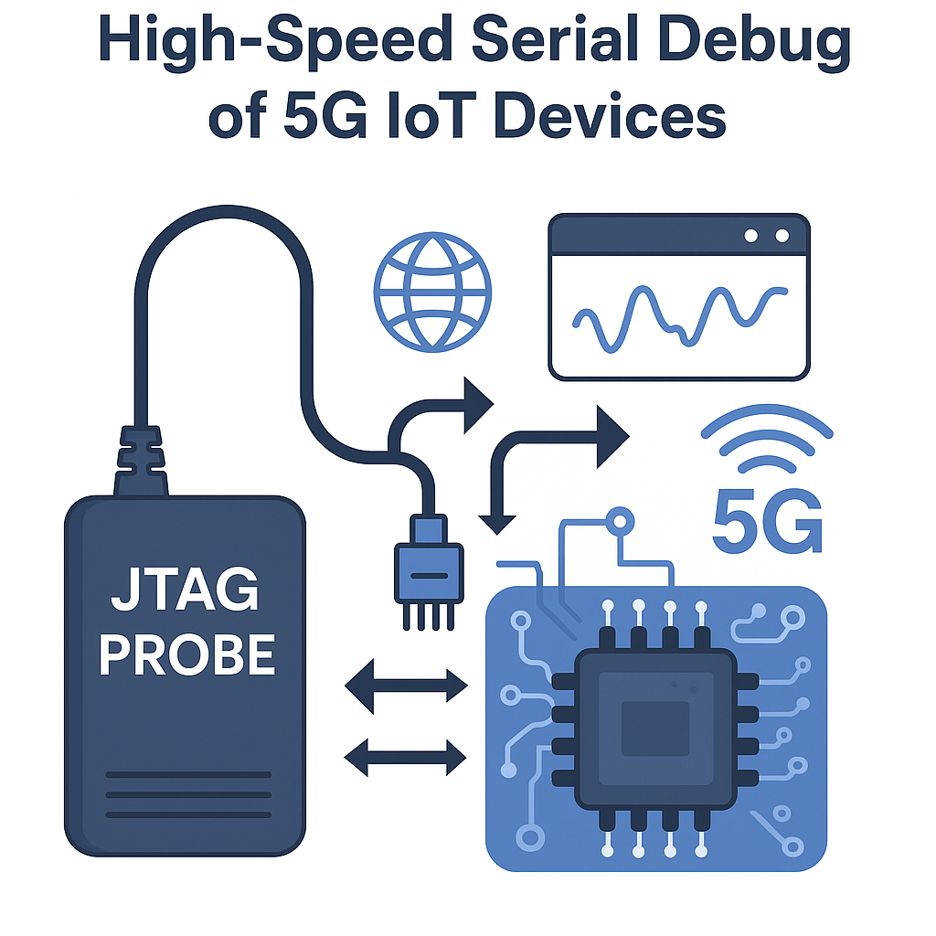 jtag probes enhancements for high speed serial debugging in 5g iot devices