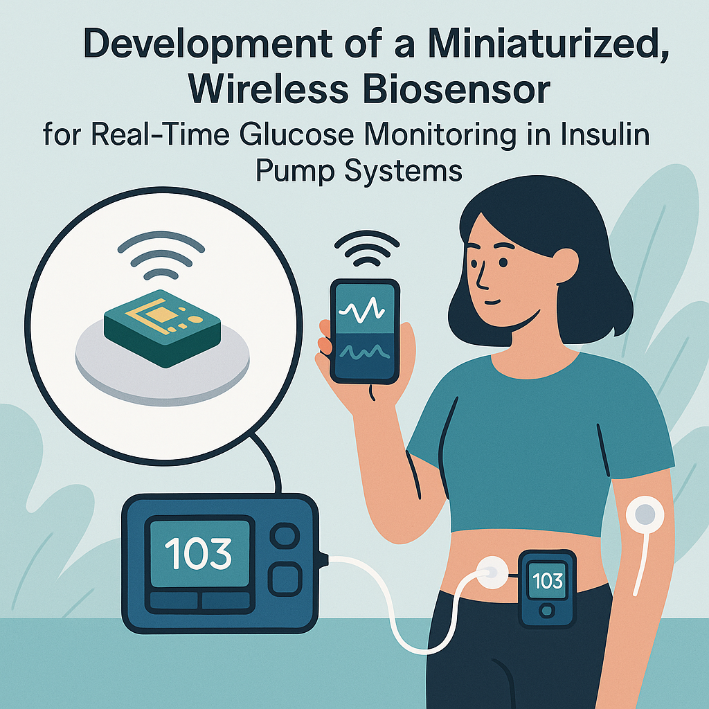 miniaturized wireless biosensor for real time glucose monitoring in insulin pumps