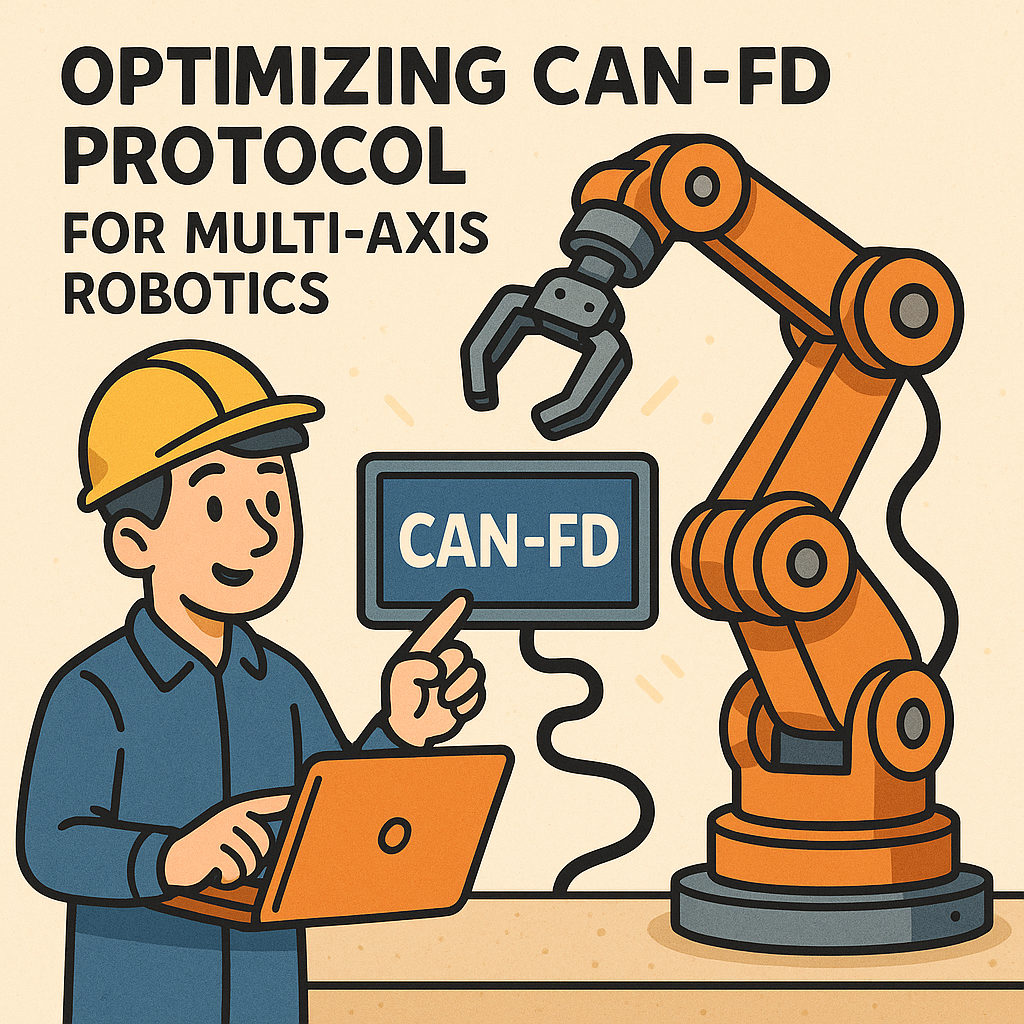 optimizing can fd protocol for enhanced real time coordination in multi axis robotic arm control
