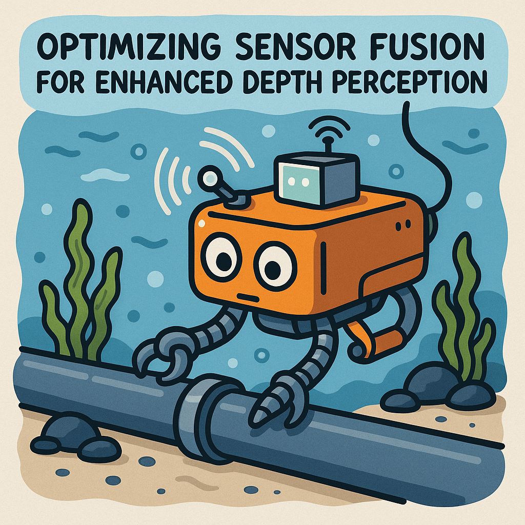 optimizing sensor fusion algorithms to improve depth perception in underwater rovs for pipeline inspection